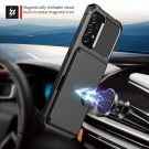 Hybrid TPU + PC Deksel med kortlomme Samsung Galaxy S20 svart thumbnail