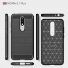 Tech-Flex TPU Deksel Carbon Nokia 5.1 Plus (2018) svart thumbnail