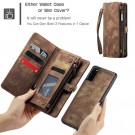 CaseMe 2-i-1 Lommebok deksel Samsung Galaxy S20 brun thumbnail