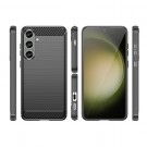 Tech-Flex TPU Deksel Carbon for Samsung Galaxy S24+ plus 5G svart thumbnail