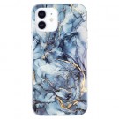 Fashion TPU Deksel for iPhone 12 Mini - blå Marmor thumbnail