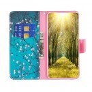 Lommebok deksel for Motorola Moto G04/G24/G24 Power - Rosa blomster thumbnail