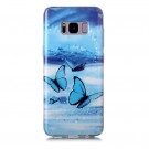 Fashion TPU Deksel Samsung Galaxy S8 Plus - blue Butterfly thumbnail