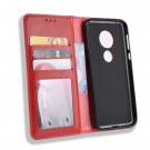 Lommebok deksel retro flip for Motorola Moto G7 Play rød thumbnail