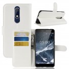 Lommebok deksel for Nokia 5.1 (2018) Hvit thumbnail