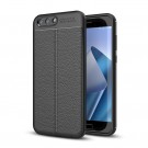 Tech-Flex Deksel med lær mønster Asus ZenFone 4 svart thumbnail