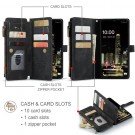 CaseMe multifunksjonell Lommebok deksel Samsung Galaxy A16 svart thumbnail
