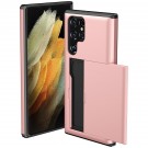 Hybrid TPU + PC Deksel plass til kort Samsung Galaxy S23 Ultra 5G Roségull thumbnail