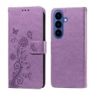 Lommebok deksel for Samsung Galaxy S26+ plus 5G - Blomster lilla thumbnail