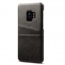 Suteni TPU Deksel med PU-lær plass til kort Samsung Galaxy S9 svart thumbnail