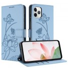Lommebok deksel til iPhone 11 Pro Max- Blå Blomster thumbnail