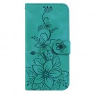 Lommebok deksel for Sony Xperia 10 VI - Blomster grønn thumbnail