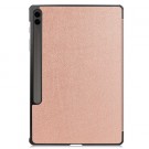 Deksel Tri-Fold Smart til Samsung Galaxy Tab S9 FE+ plus Roségull thumbnail