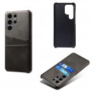 Tech-Flex TPU Deksel med PU-lær plass til kort Galaxy S25 Ultra 5G svart thumbnail