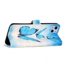 Lommebok deksel til iPhone 15 - blue Butterfly thumbnail