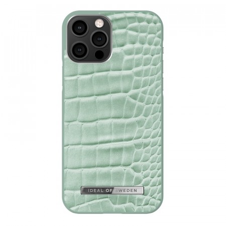 iDeal of Sweden iPhone 12/12 Pro Atelier Case Mint Croco