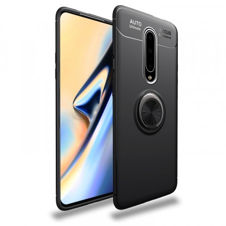 TPU + PC Deksel med magnetisk Ring Grep OnePlus 7 Pro svart