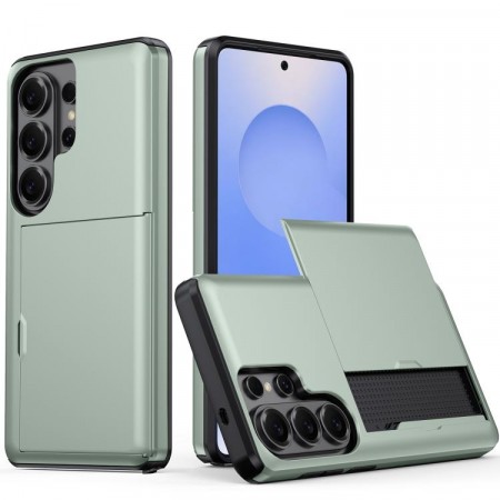 Hybrid Deksel plass til kort Samsung Galaxy S26 Ultra 5G grønn