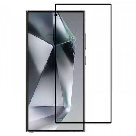 Herdet glass skjermbeskytter heldekkende Galaxy S25 Ultra 5G svart kant