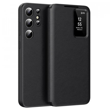 Smart Clear View Flip deksel Samsung Galaxy S24 Ultra 5G - Svart