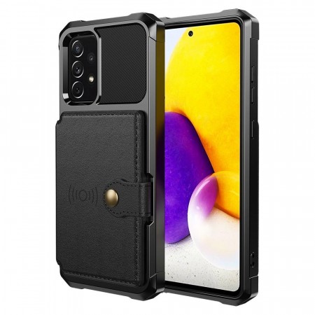 Hybrid TPU + PC Deksel med kortlomme Samsung Galaxy S20 svart