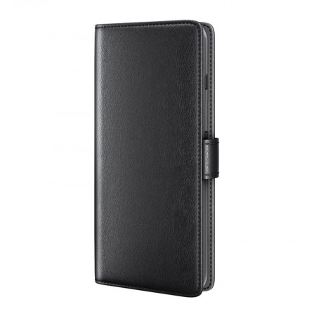 Lommebok deksel ekte Lær for iPhone 13 svart