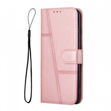 Lommebok deksel Stitching for iPhone 18 Pro Max Roségull