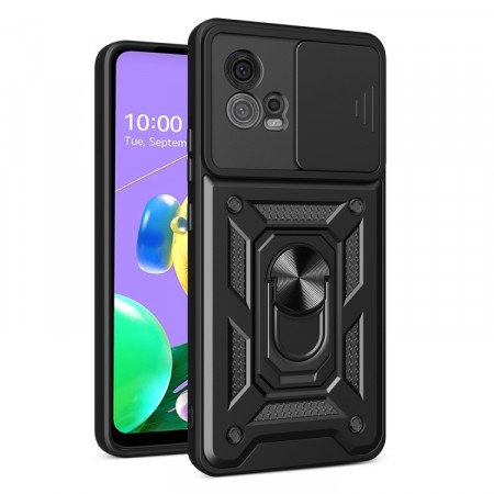 Tech-Flex TPU + PC Deksel med Ring Grep Motorola Moto G72 svart