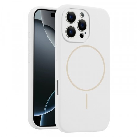 Tech-Flex silikon Deksel for iPhone 16 Pro MagSafe hvit