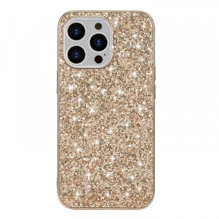 Fashion TPU Deksel Glitter Powder iPhone 13 Pro Max - Gull