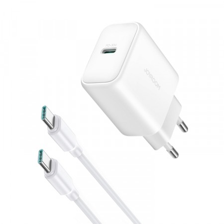 JOYROOM Vegglader & Kabel USB-C hurtiglader 30W - Hvit