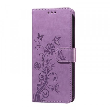 Lommebok deksel for Samsung Galaxy S26+ plus 5G - Blomster lilla