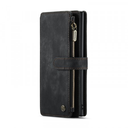 CaseMe retro multifunksjonell Lommebok deksel Samsung Galaxy Note 10+ Plus svart