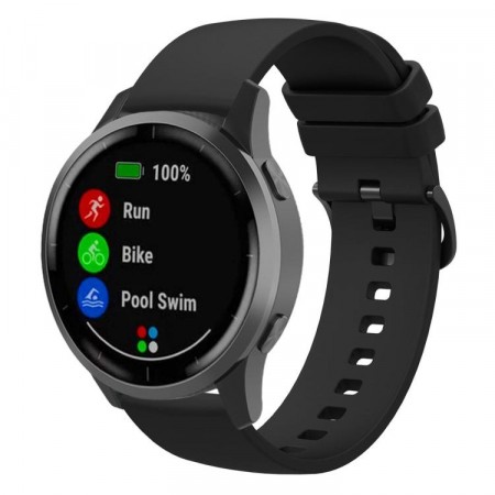 Klokkereim Silikon universal 18mm svart