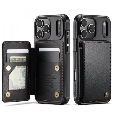 CaseMe Deksel med kortlomme iPhone 18 Pro Max svart