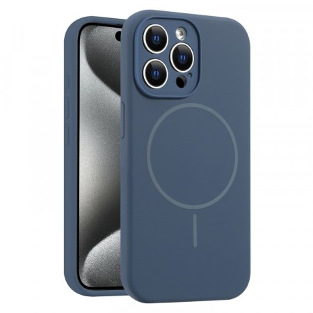 Tech-Flex silikon Deksel for iPhone 15 Pro MagSafe Mørk blå