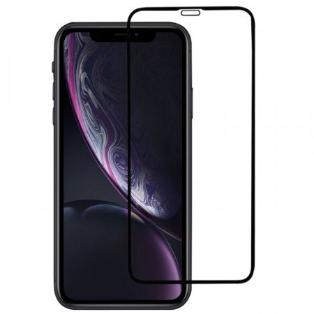 Herdet Glass skjermbeskytter heldekkende iPhone XR svart kant