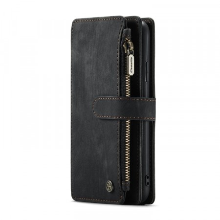 CaseMe retro Multifunksjonell Lommebok deksel iPhone XR svart