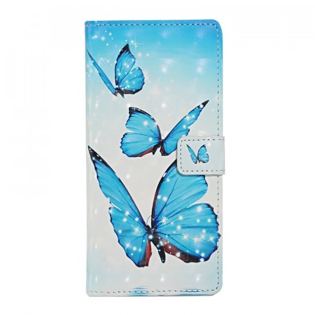Lommebok deksel for Samsung Galaxy A71 Blue Butterfly