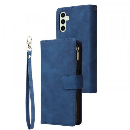 Lommebok deksel Multifunksjonell Samsung Galaxy S25 FE 5G blå