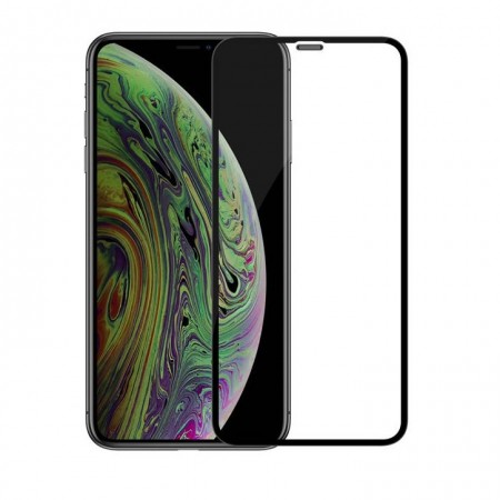 Lux herdet Glass skjermbeskytter heldekkende iPhone 12 / 12 Pro svart kant