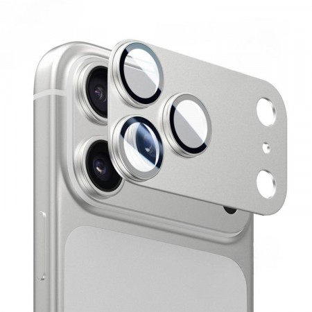 Kalebol kamerabeskyttelse Glass Metall til iPhone 18 Pro - Sølv