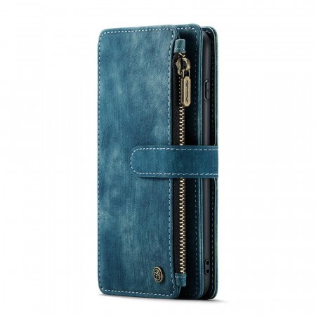 CaseMe retro Multifunksjonell Lommebok deksel iPhone 6 Plus/7 Plus/8 Plus blå