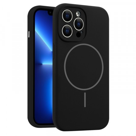 Tech-Flex silikon Deksel for iPhone 13 Pro MagSafe svart