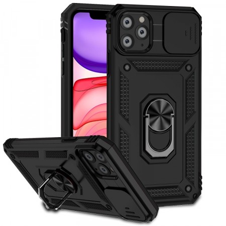 Tech-Flex TPU + PC Deksel med Ring Grep iPhone 11 Pro Max svart