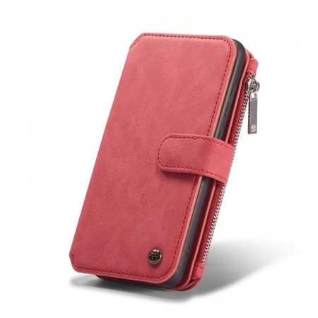 CaseMe 2-i-1 Lommebok deksel Samsung Galaxy S21+ plus 5G rød