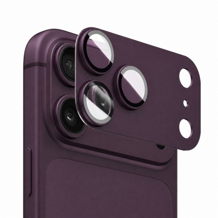 Kalebol kamerabeskyttelse Glass Metall til iPhone 18 Pro - Dark Cherry