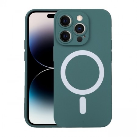 Tech-Flex TPU Deksel for iPhone 14 Pro Max med MagSafe Mørk grønn