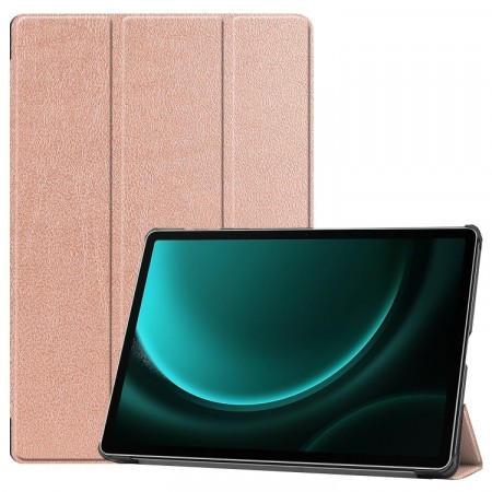 Deksel Tri-Fold Smart til Samsung Galaxy Tab S10+ Plus / S9 FE+ plus Roségull