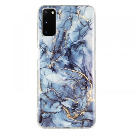 Fashion TPU Deksel Samsung Galaxy S20 - Blå Marmor